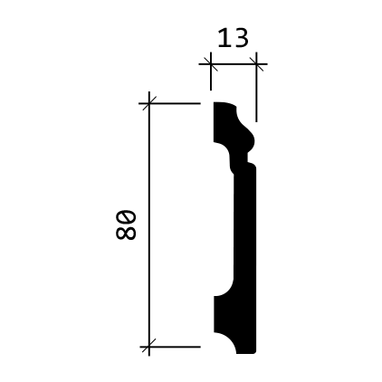 Плинтус Европласт 1.53.112 (80х13х2000 мм) в Тюмени