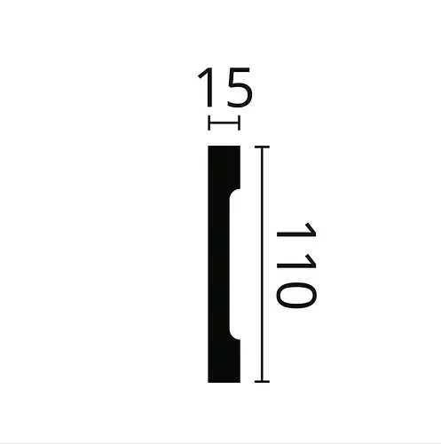 Плинтус NMC Wallstyl FD2S (110х15х2000 мм) в Тюмени