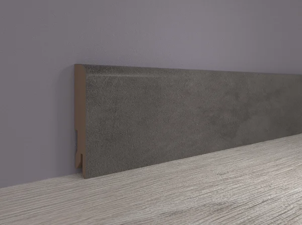 Плинтус MDF Bonkeel 24064 Бетон Лофт Графит (100х16х2400 мм) в Тюмени