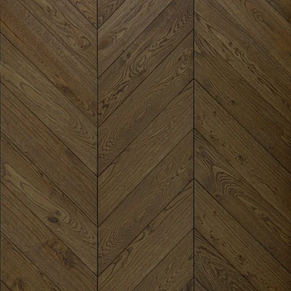 Инженерная доска Kochanelli Французская Ёлка Оскуро Дуб Original Браш (600х120х15) в Тюмени