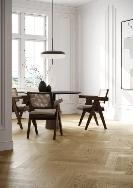 Паркетная доска Quartz Parquet Английская Ёлка Дуб Шампань 33-414 в Тюмени