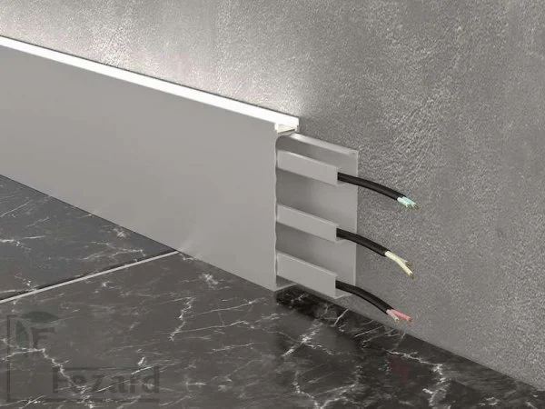 Алюминиевый плинтус Fezard Кабельный ALP-G80-LA Алюминий 80*15*2500 мм в Тюмени