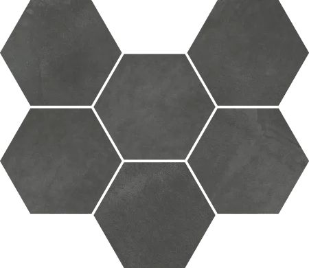 Керамогранит Italon Континуум Петрол Мозаика Гексагон (Натуральная 25х29) в Тюмени