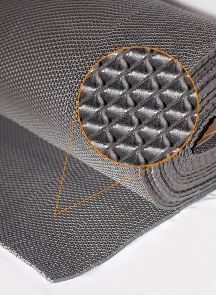 Грязезащитное рулонное покрытие ЗигЗаг Серый 5 мм (1,2 м) Китай в Тюмени