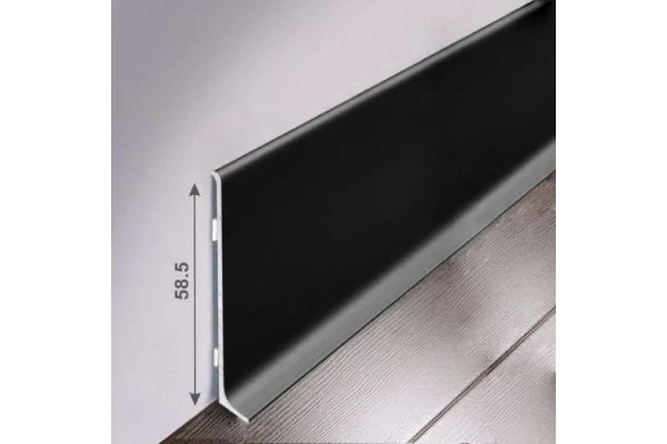 Алюминиевый плинтус Bonkeel ПЛ60 515л Черный (58,5х11,2х2500мм) в Тюмени