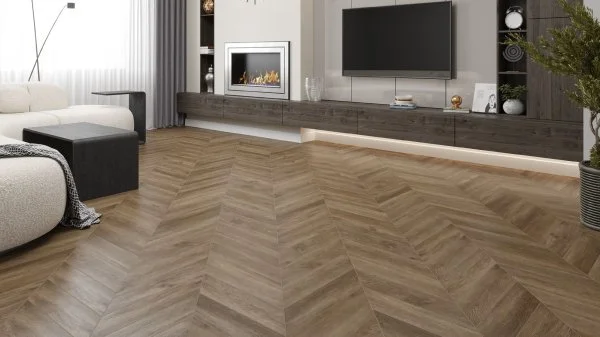Кварц-виниловая плитка Alpine Floor Chevron Макадамия ECO 20-5 (2,5 мм. 43 класс) в Тюмени