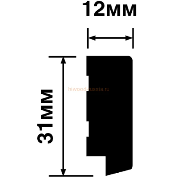 Финишный молдинг LF124B GR3 левый декорированный (31х12х2700мм) в Тюмени