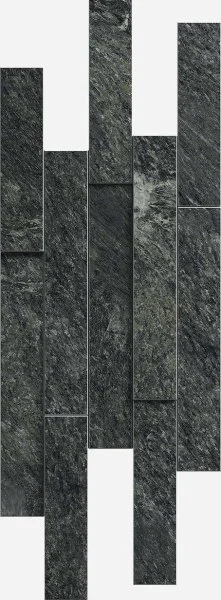 Керамогранит Italon Скайфолл Неро Брик 3D (Патинированная, 28х78) в Тюмени