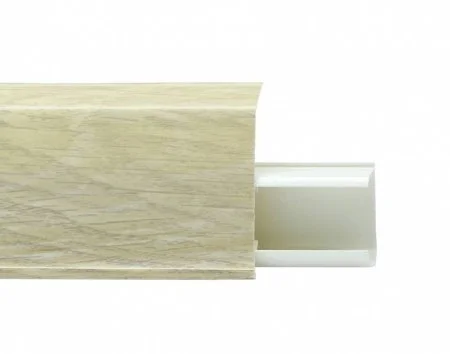 Пластиковый плинтус Royce №508 Серый Опем (55х23х2200мм) в Тюмени