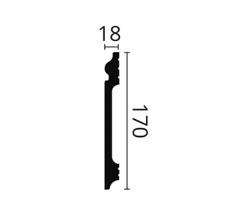 Плинтус NMC Wallstyl FL17 (170х18х2000 мм) в Тюмени