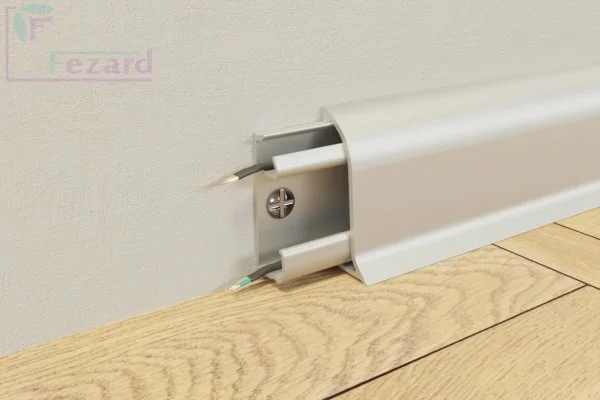 Алюминиевый плинтус Fezard Серебро 43х22х2,5м в Тюмени