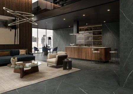 Керамогранит Italon Метрополис Империал Блэк 120х278 (Натуральная и Реттифицированная) в Тюмени