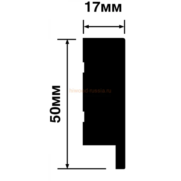 Финишный молдинг LF1 W50 (50х17х2700мм) в Тюмени
