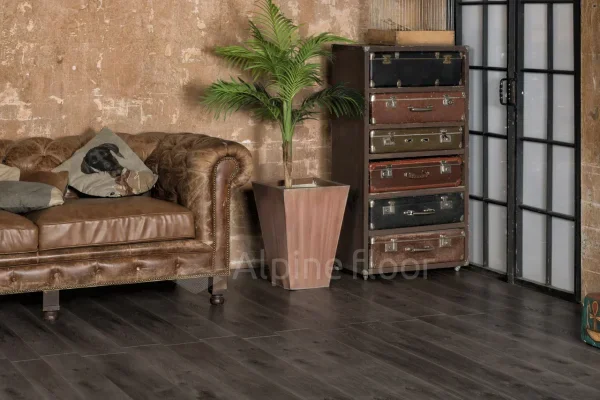 Кварц-виниловая плитка Alpine Floor Premium XL Дуб Торфяной ЕСО 7-11, 8 мм. 43 класс в Тюмени