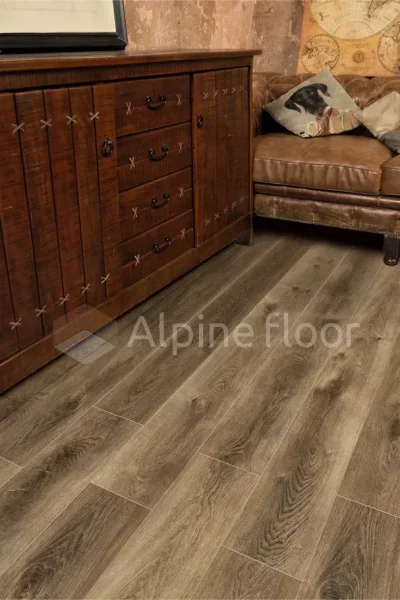 Кварц-виниловая плитка Alpine Floor Premium XL Дуб Коричневый ЕСО 7-9, 8 мм. 43 класс в Тюмени