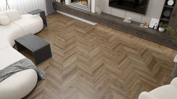 Кварц-виниловая плитка Alpine Floor Chevron Макадамия ECO 20-5 (2,5 мм. 43 класс) в Тюмени