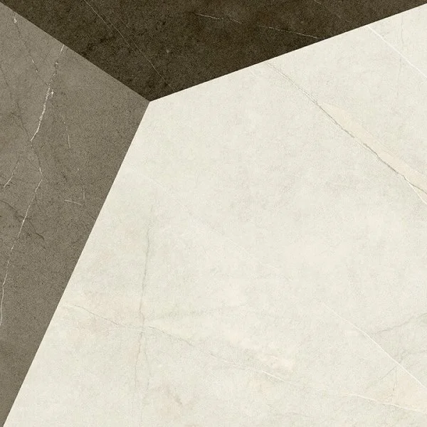 Керамогранит Coliseum Фьямма Уайт Вставка Фрэйм 60х60 (Натуральный и Реттифицированный) в Тюмени