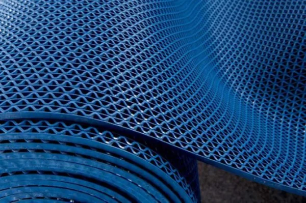 Грязезащитное рулонное покрытие ЗигЗаг Синий 4,5 мм (1,2 м) Китай в Тюмени