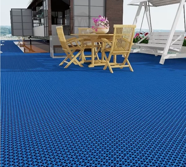 Грязезащитное рулонное покрытие ЗигЗаг Синий 4,5 мм (1,2 м) Китай в Тюмени
