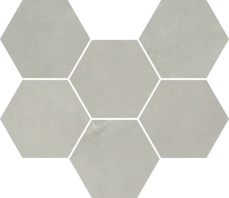 Керамогранит Italon Континуум Сильвер Мозаика Гексагон (Натуральная 25х29) в Тюмени