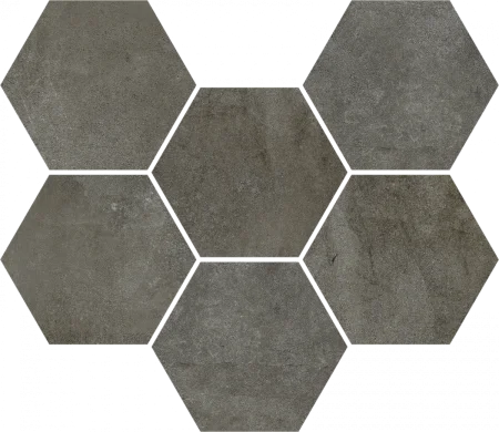 Керамогранит Coliseum Экспо Дарк Мозаика Гексагон (Натуральная, 25х29) в Тюмени