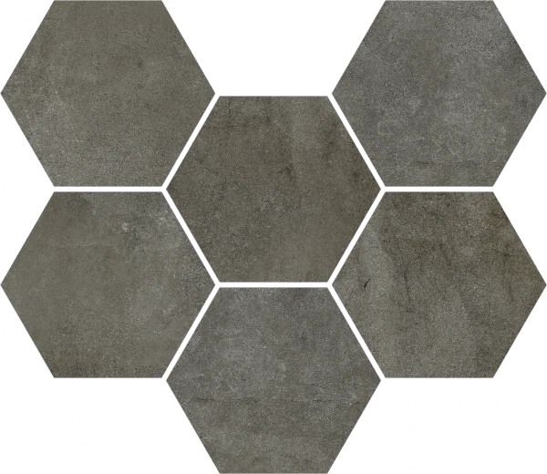 Керамогранит Coliseum Экспо Дарк Мозаика Гексагон (Натуральная, 25х29) в Тюмени