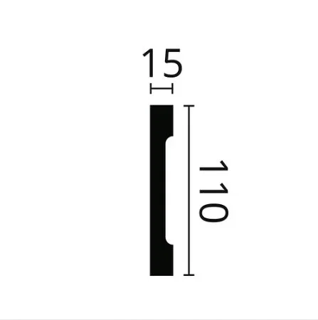 Плинтус NMC Wallstyl FD2S (110х15х2000 мм) в Тюмени
