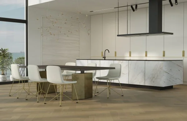 Паркетная доска Quartz Parquet Английская Ёлка Дуб Шампань 33-414 в Тюмени