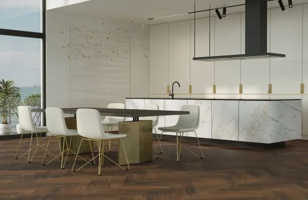 Паркетная доска Quartz Parquet Английская Ёлка Орех Американский 33-400-29 в Тюмени