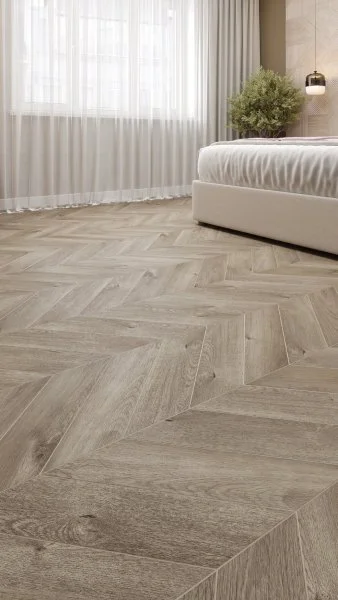 Кварц-виниловая плитка Alpine Floor Chevron Дуб Натур. Отбеленный ECO 20-3 (2,5 мм. 43 класс) в Тюмени