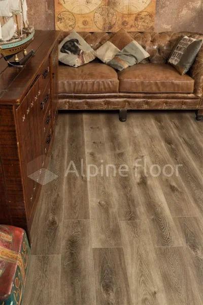 Кварц-виниловая плитка Alpine Floor Premium XL Дуб Коричневый ЕСО 7-9, 8 мм. 43 класс в Тюмени