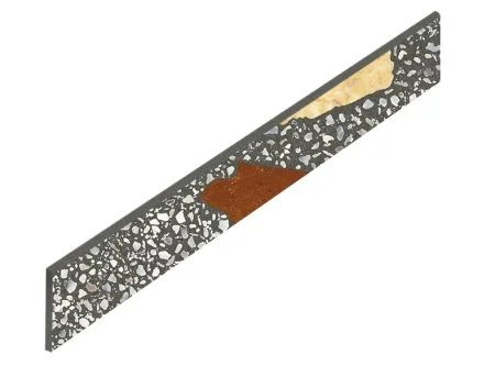 Керамогранит Coliseum Палладио Блэк Плинтус (Натуральный, 7,2х60) в Тюмени