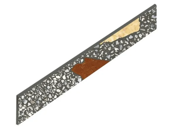 Керамогранит Coliseum Палладио Блэк Плинтус (Натуральный, 7,2х60) в Тюмени