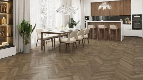 Кварц-виниловая плитка Alpine Floor Chevron Дуб Насыщенный ECO 20-4 (2,5 мм. 43 класс) в Тюмени