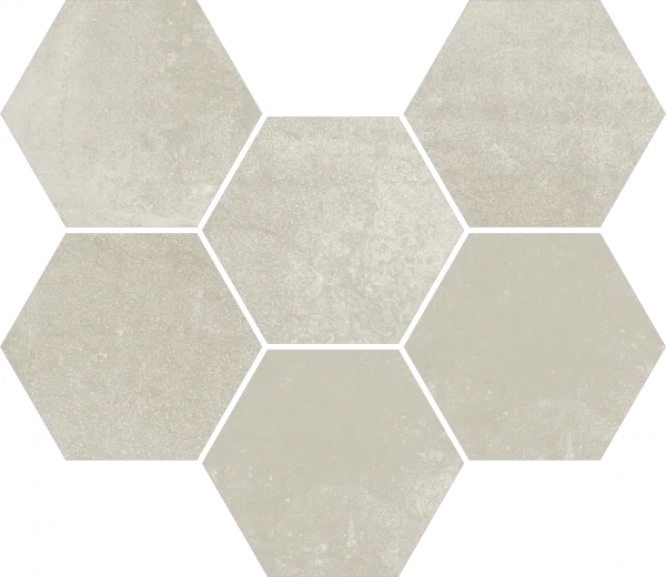 Керамогранит Coliseum Экспо Уайт Мозаика Гексагон (Натуральная, 25х29) в Тюмени