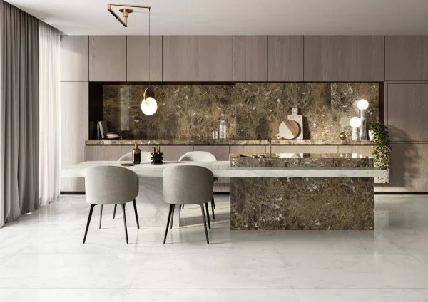 Керамогранит Italon Шарм Делюкс Бьянко Микеланджело 60х120 (Паттинированная и реттифицированная) в Тюмени