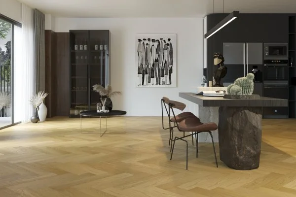 Паркетная доска Quartz Parquet Английская Ёлка Дуб Медовый Раф 33-463 в Тюмени